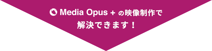 メディアオーパスプラス映像制作で解決できます！